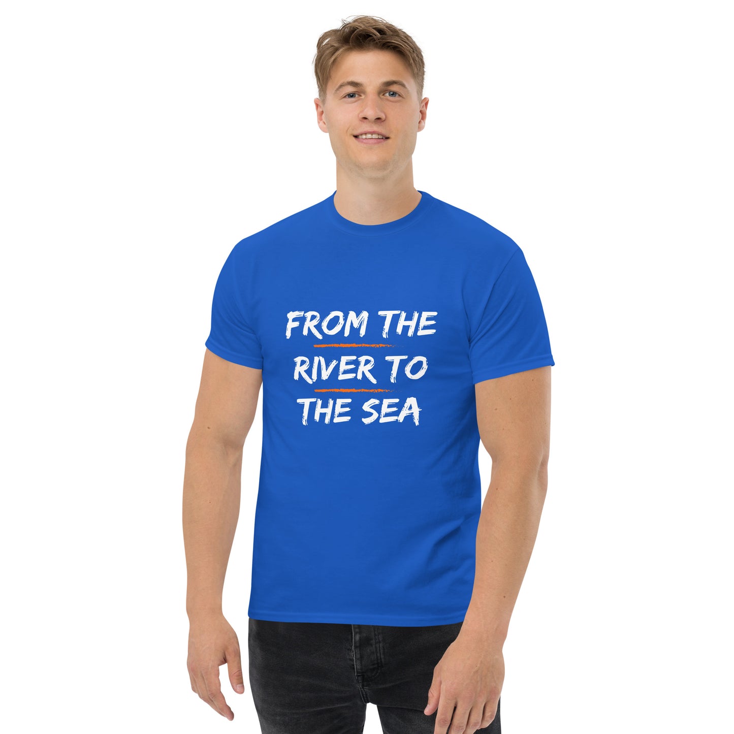 Men's classic tee "From the River to the Sea - Israel will always be"